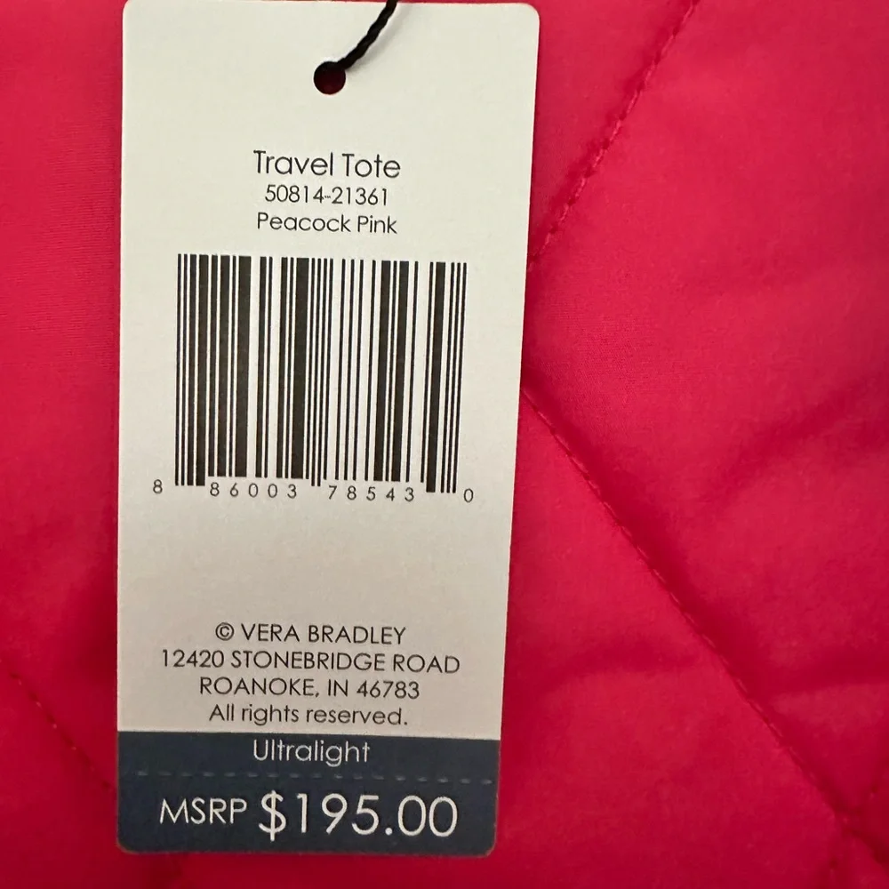 Vera Bradley Ultralight Travel Tote NWT - Picture 10 of 10
